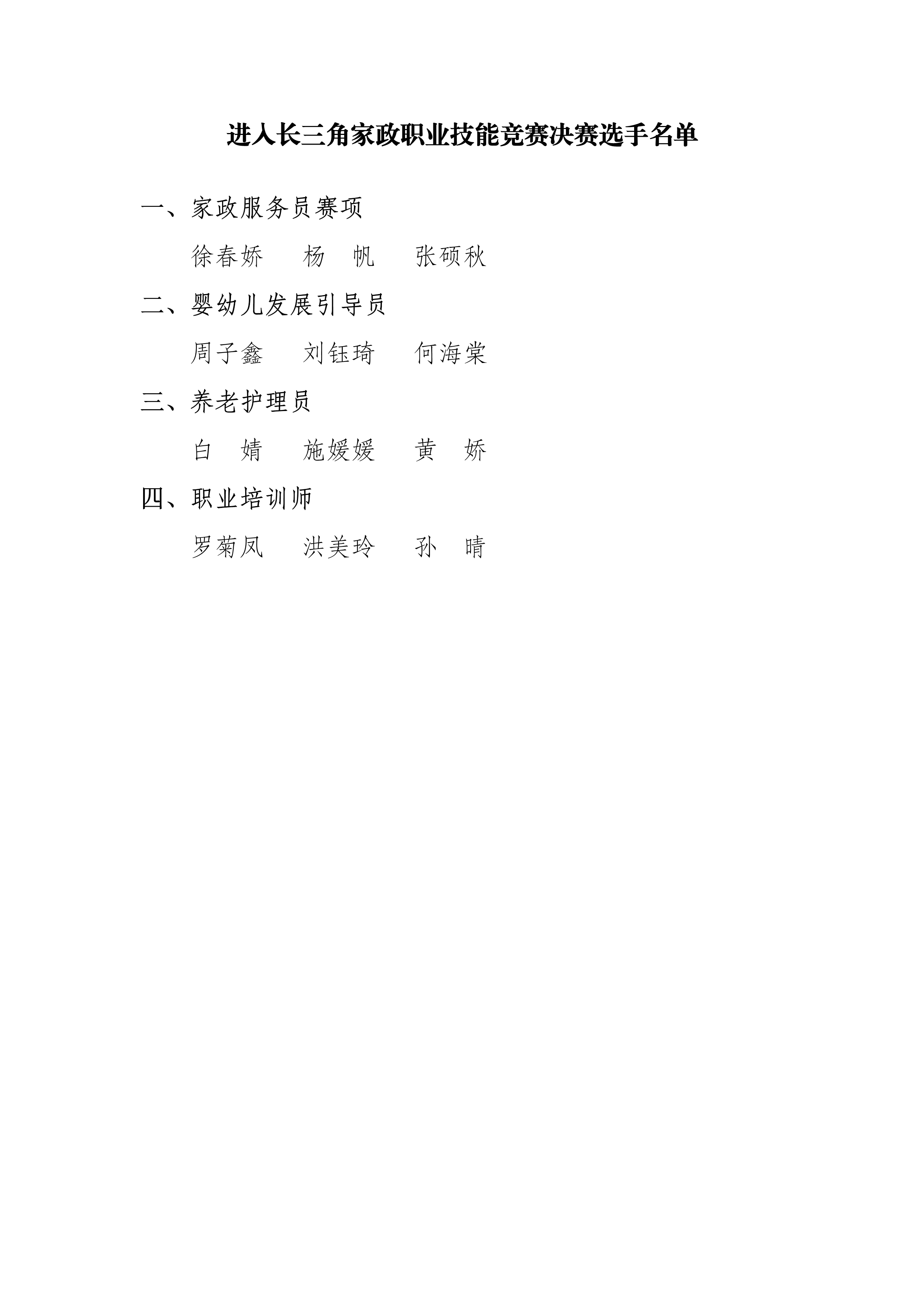 长三角家政职业技能竞赛选拔赛成绩单_5